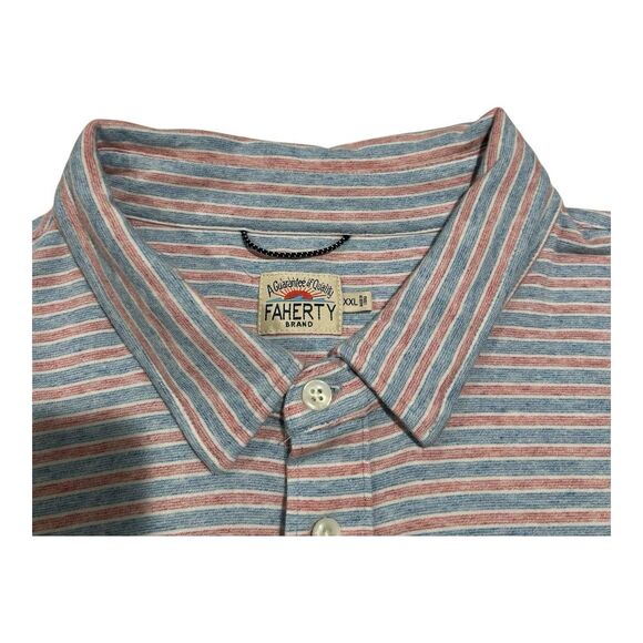 Faherty Brand Long Sleeve Polo Shirt Men's SizeXXL Multicolor Stripes - Picture 10 of 13